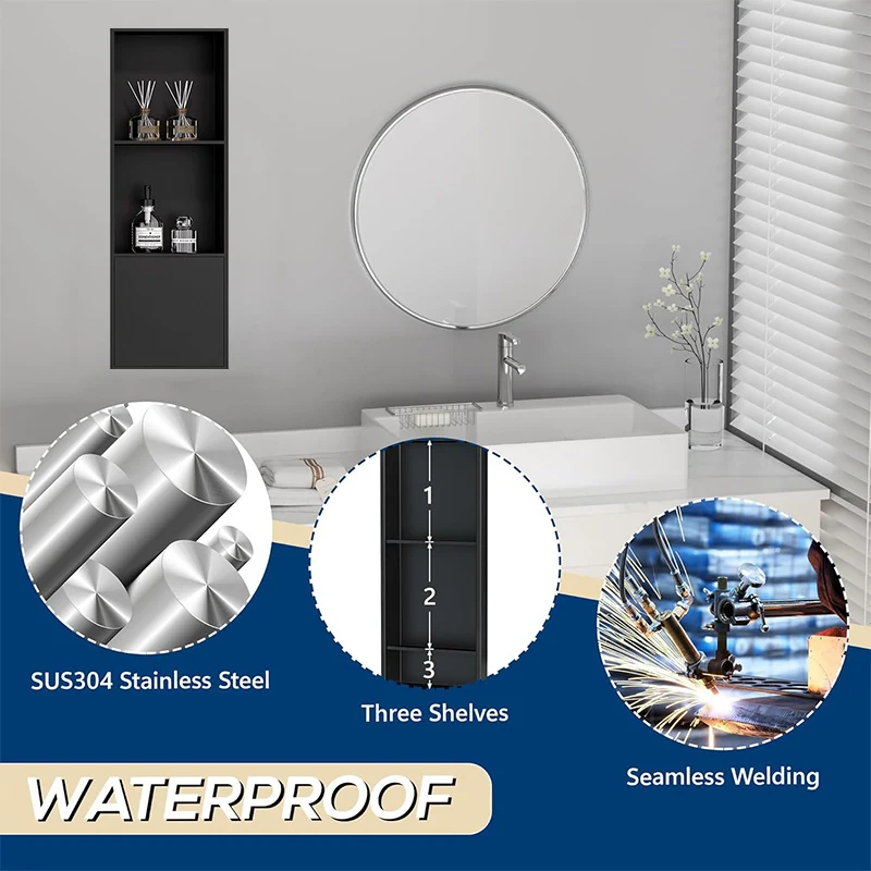 3 sluoksnių audinių dėžutė su nerūdijančio plieno niša viduriniu stalčiumi